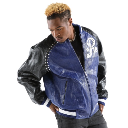 Navy Blue Pelle Pelle Premium Leather Jacket view 2