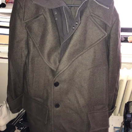 Allsaints Brown Wool Blend Winter Jacket