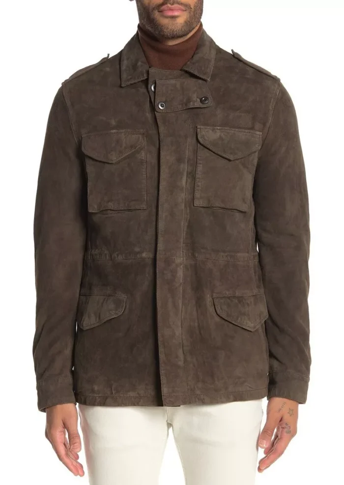 Allsaints Fortier Goat Suede Field Jacket