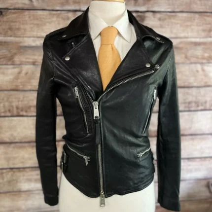 Allsaints Tavis Biker Jacket Sheep Leather