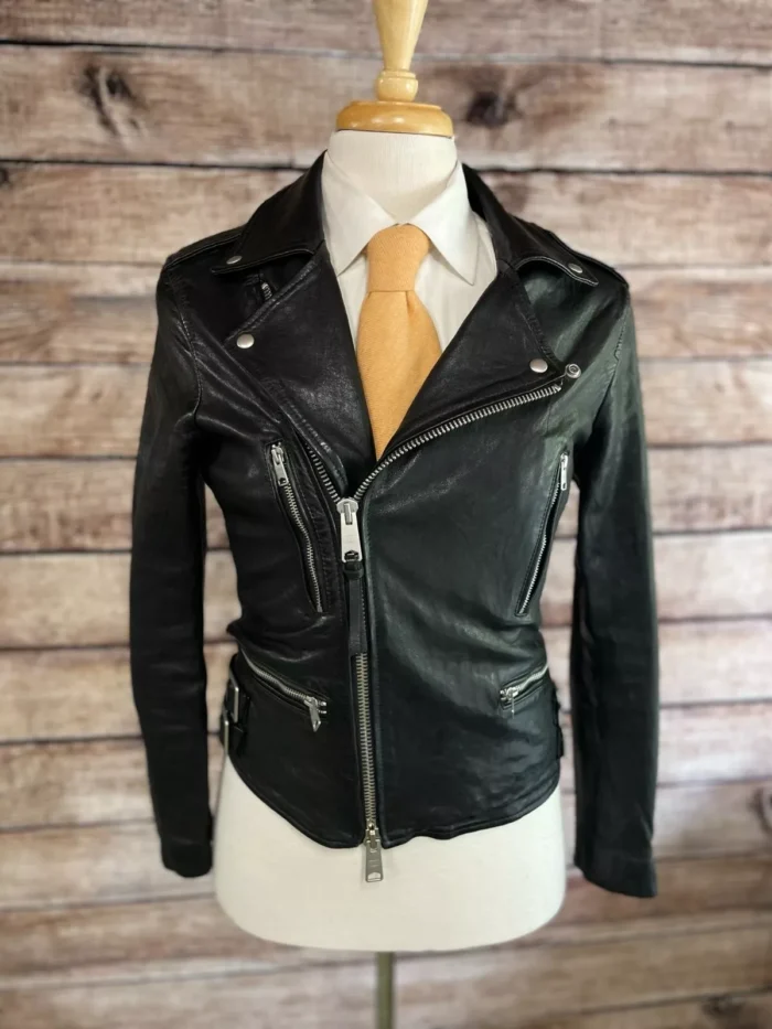 Allsaints Tavis Biker Jacket Sheep Leather