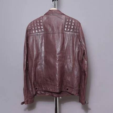 Allsaints Medium Red Leather Jacket