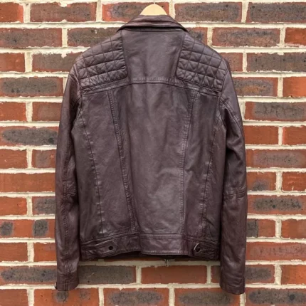 Allsaints Brown Biker Leather Jacket