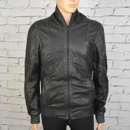 Allsaints Black Relay Leather Jacket