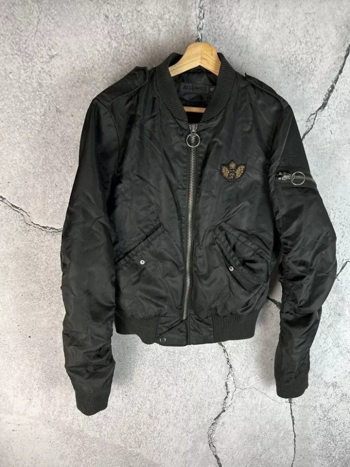 Allsaints Black Bomber Nylon Jacket