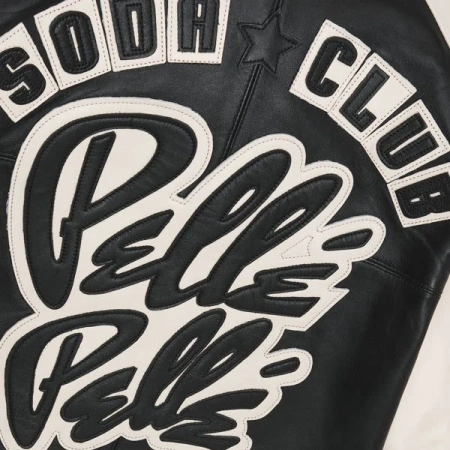 Pelle Pelle Black And White Soda Club Jacket | MB Jacket view 3
