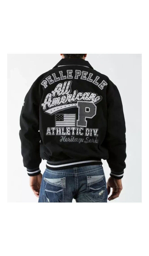 Pelle Pelle All American Varsity Wool Jacket | Black Jacket