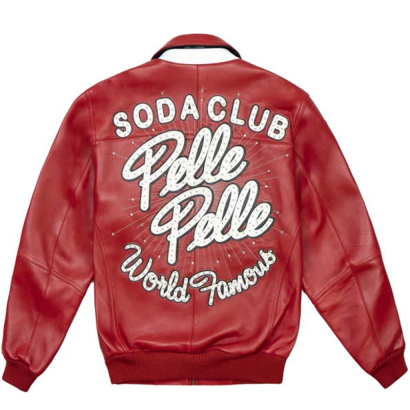 Pelle Pelle World Famous Red Studs Jacket | Leather Jacket