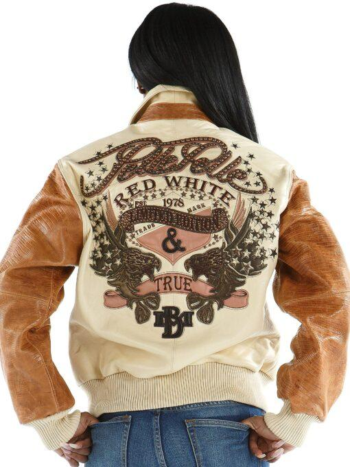 Pelle Pelle Cream And Brown Leather Jacket view 2