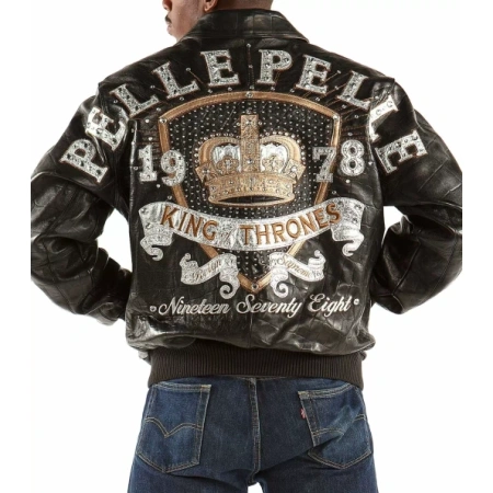 Pelle Pelle Black King Of Thrones 1978 Jacket | Men Jacket view 2