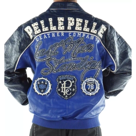 Pelle Pelle Blue Heritage Croc Leather Jacket | Men Jacket view 2