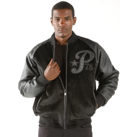 Pelle Pelle Premium Black Wool Leather Jacket view 2
