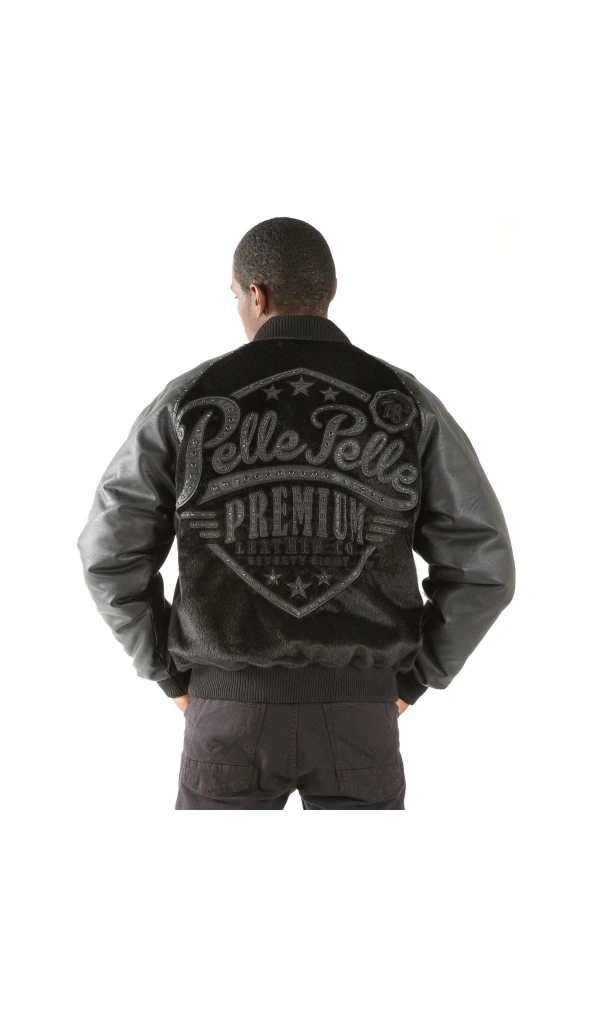 Pelle Pelle Premium Black Wool Leather Jacket