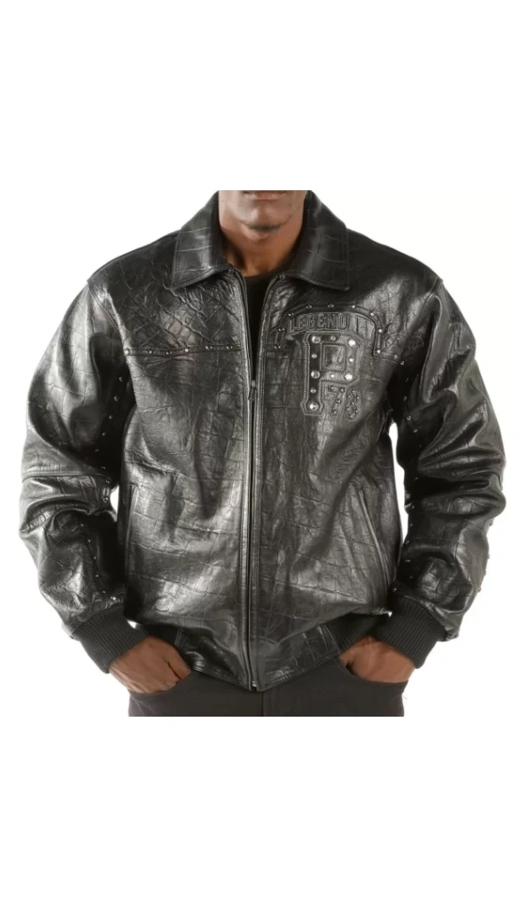 Pelle Pelle Men Legendary Croc Leather Jacket | Black Jacket
