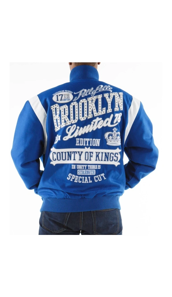 Pelle Pelle Men Brooklyn Blue Wool Jacket | MB Jacket