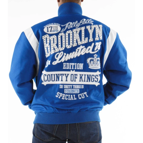 Pelle Pelle Men Brooklyn Blue Wool Jacket | MB Jacket