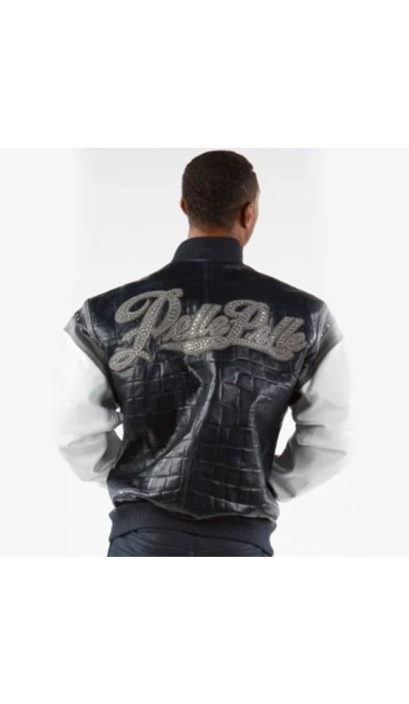 Pelle Pelle Navy Blue Croc Leather Jacket | Men Jacket