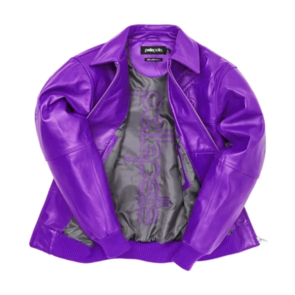Pelle Pelle Purple MB Plush Leather Jacket | Men & Women view 3