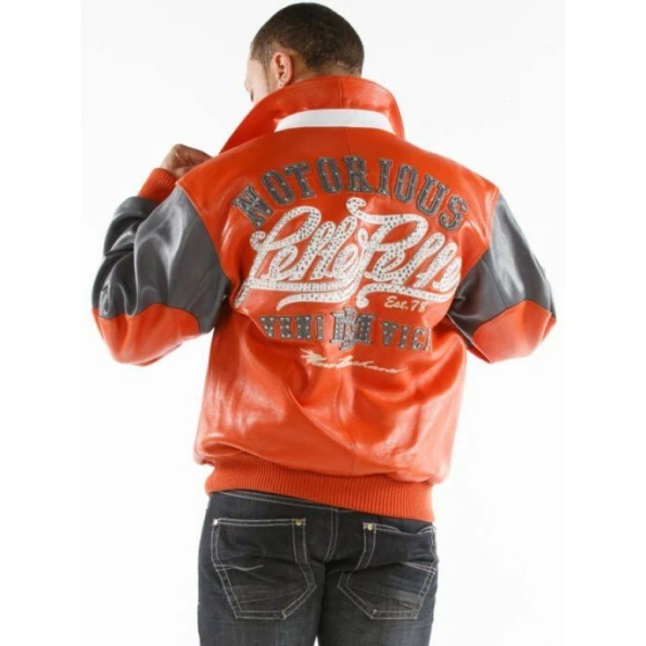 Pelle Pelle Men Notorious Orange Leather Jacket | MB Jacket view 3