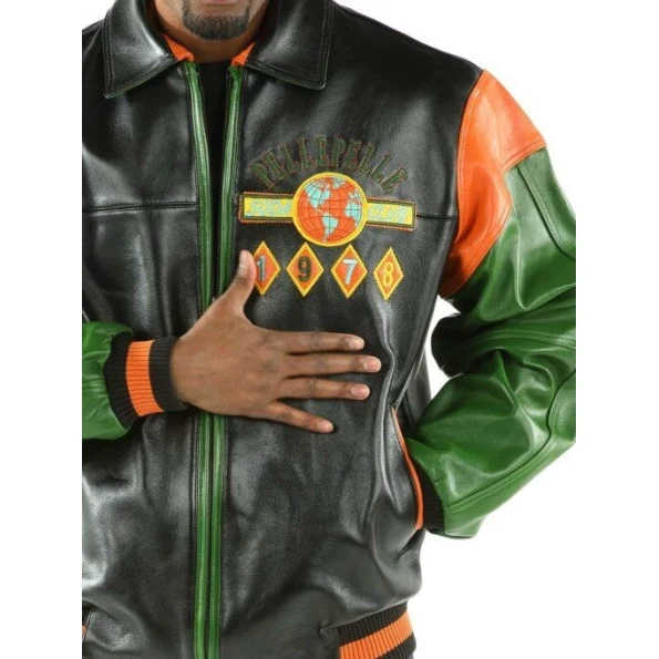 Pelle Pelle Men Soda Club Varsity Leather Jacket view 2