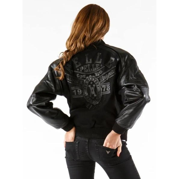 Pelle Pelle Black MB Wool Leather Jacket | Women Jacket view 2