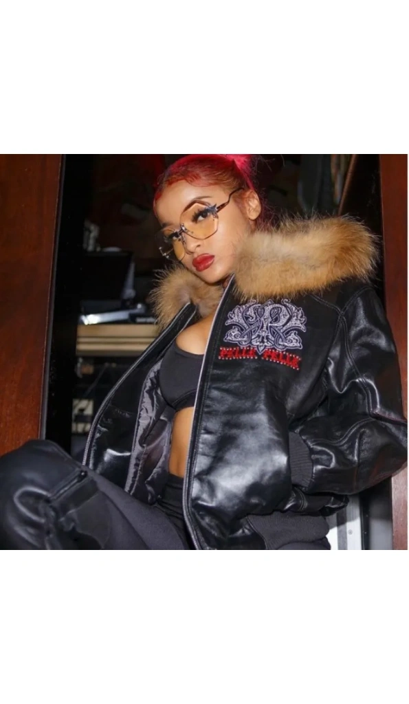 Pelle Pelle Women Crest Fur Hood Leather Jacket