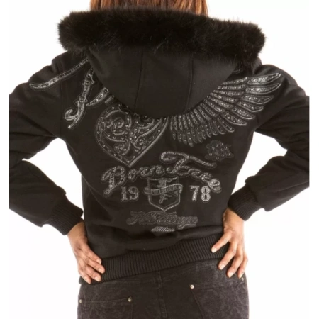 Pelle Pelle Women Heritage MB Wool Jacket | Fur Hood Jacket view 2