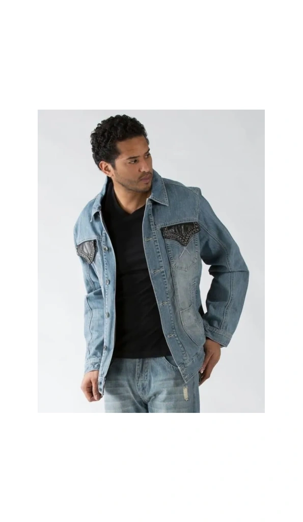 Pelle Pelle Men Light Blue Denim Jacket