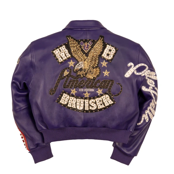 Pelle Pelle American Bruiser Womens Crop Purple Jacket