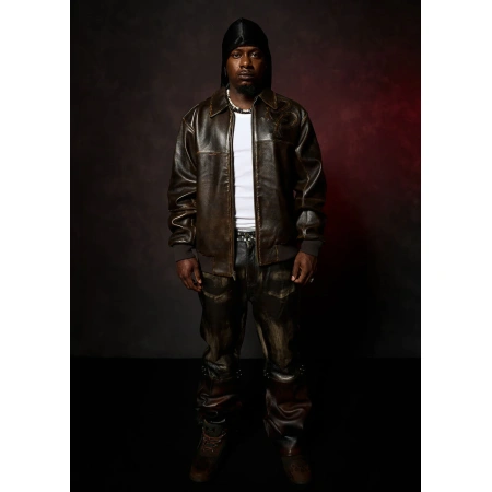 Two Tone Pelle Pelle Brown Jacket view 2