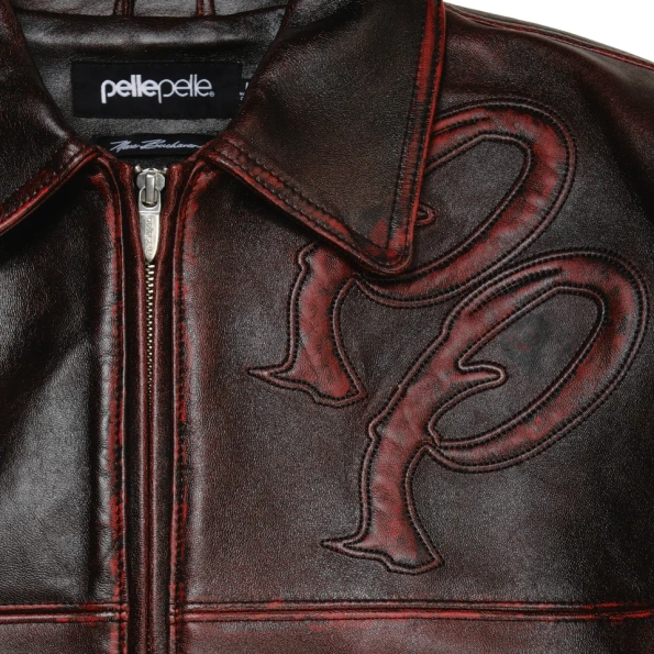 Two Tone Pelle Pelle Jacket Black & Red