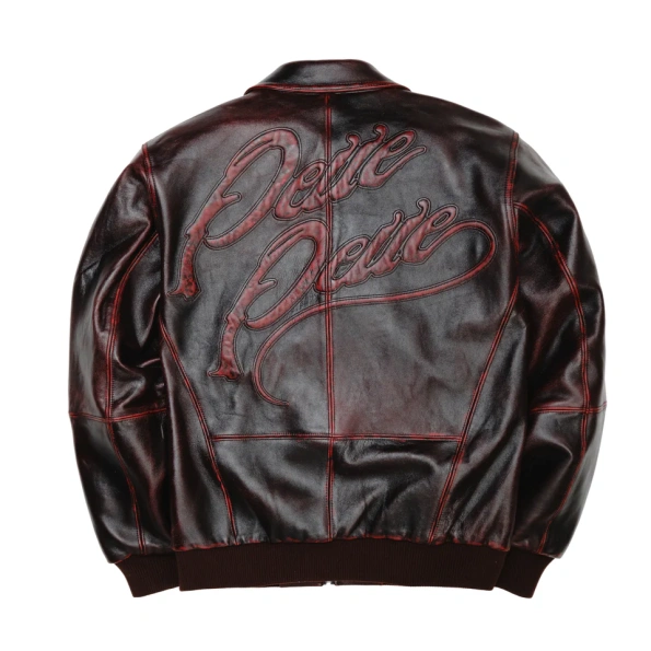 Two Tone Pelle Pelle Jacket Black & Red