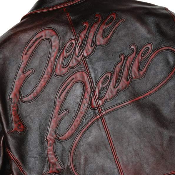 Two Tone Pelle Pelle Jacket Black & Red