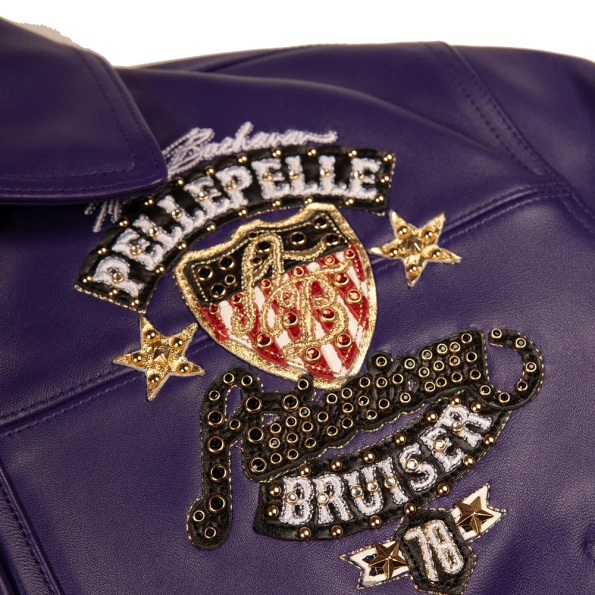 Pelle Pelle American Bruiser Womens Crop Purple Jacket
