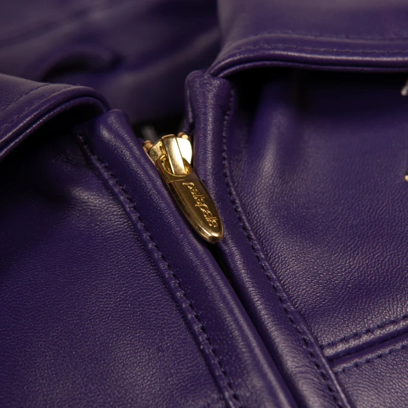 Pelle Pelle American Bruiser Womens Crop Purple Jacket