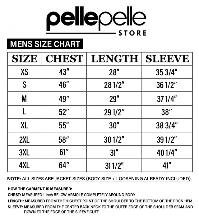 Mens Size Guide