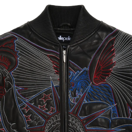 Pelle Pelle America Quilted Black Leather Jacket view 3
