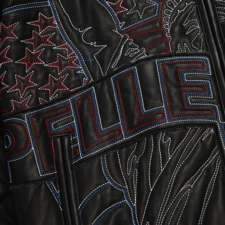 Pelle Pelle America Quilted Black Leather Jacket view 5