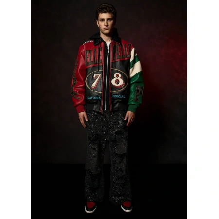 Pelle Pelle Daytona Special Red Leather Jacket view 10